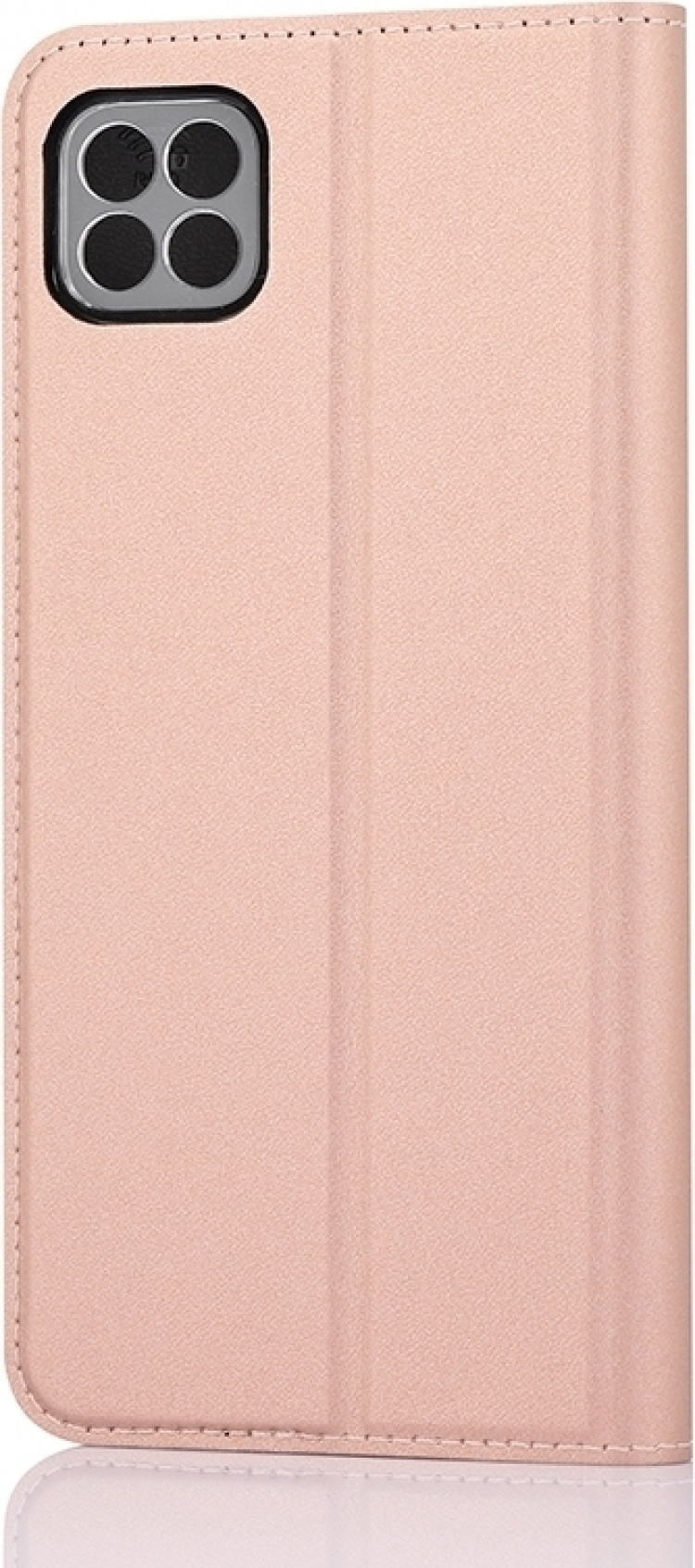 Wave BookCase -suojakotelo, Samsung Galaxy A22 5G, ruusukulta