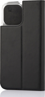 Wave BookCase -suojakotelo, iPhone 13 Pro Max, musta