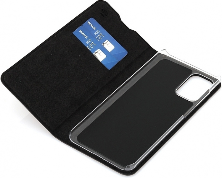 Wave BookCase -suojakotelo, Samsung Galaxy S20+, musta