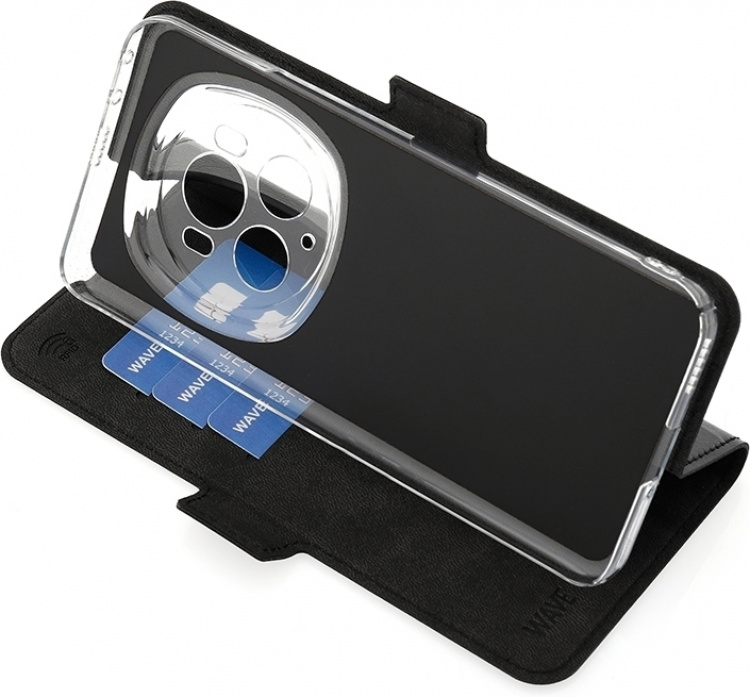 Wave BookCase -suojakuori, Honor Magic6 Pro 5G, musta