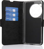 Wave BookCase -suojakuori, OnePlus 12R, musta