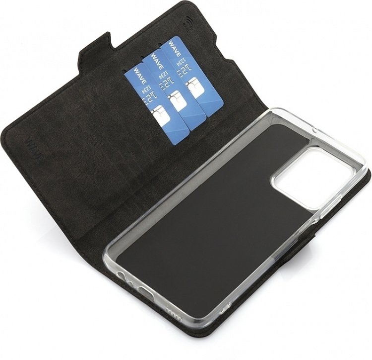 Wave BookCase -suojakotelo, Honor X7a, musta Wave BookCase -suojakotelo, Honor X7a, musta