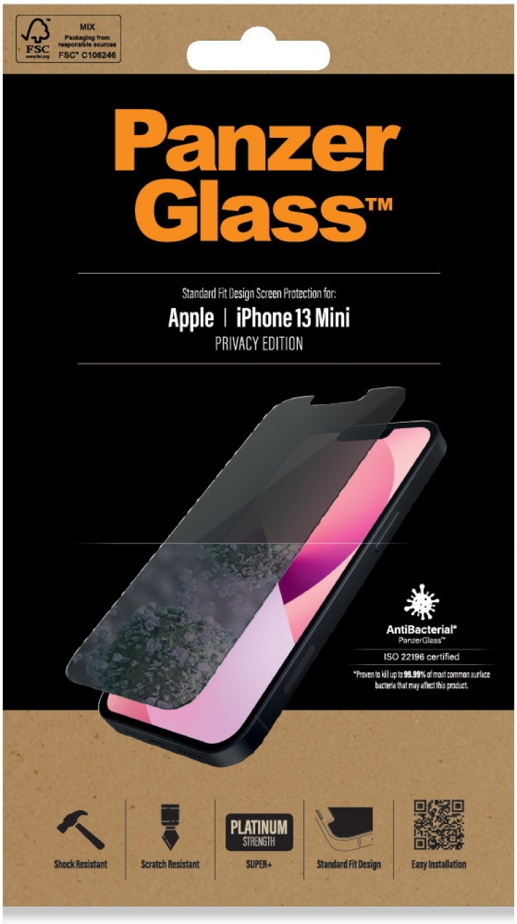 PanzerGlass Privacy -panssarilasi, iPhone 13 mini PanzerGlass Privacy -panssarilasi, iPhone 13 mini