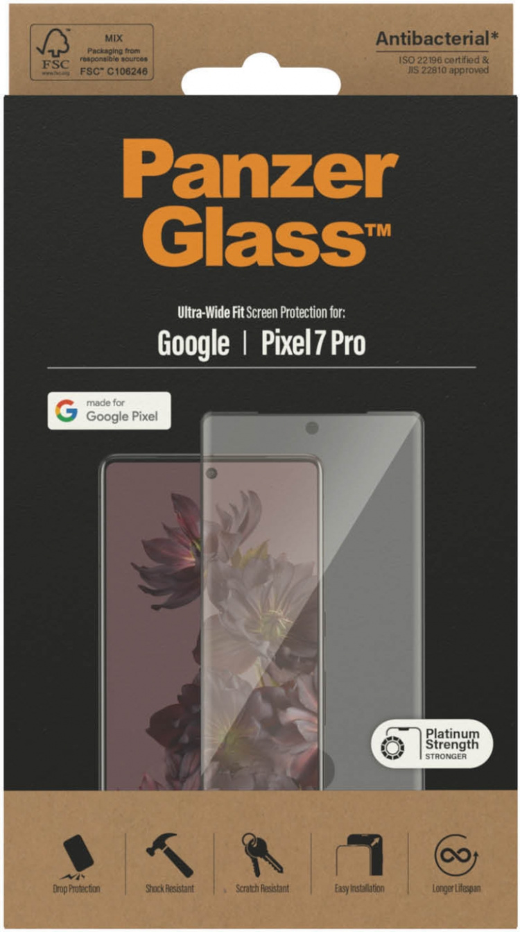 PanzerGlass panssarilasi, Google Pixel 7 Pro, musta kehys PanzerGlass panssarilasi, Google Pixel 7 Pro, musta kehys