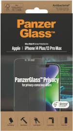 PanzerGlass Privacy -panssarilasi, iPhone 14 Plus / 13 Pro Max, musta kehys PanzerGlass Privacy -panssarilasi, iPhone 14 Plus / 13 Pro Max, musta kehys