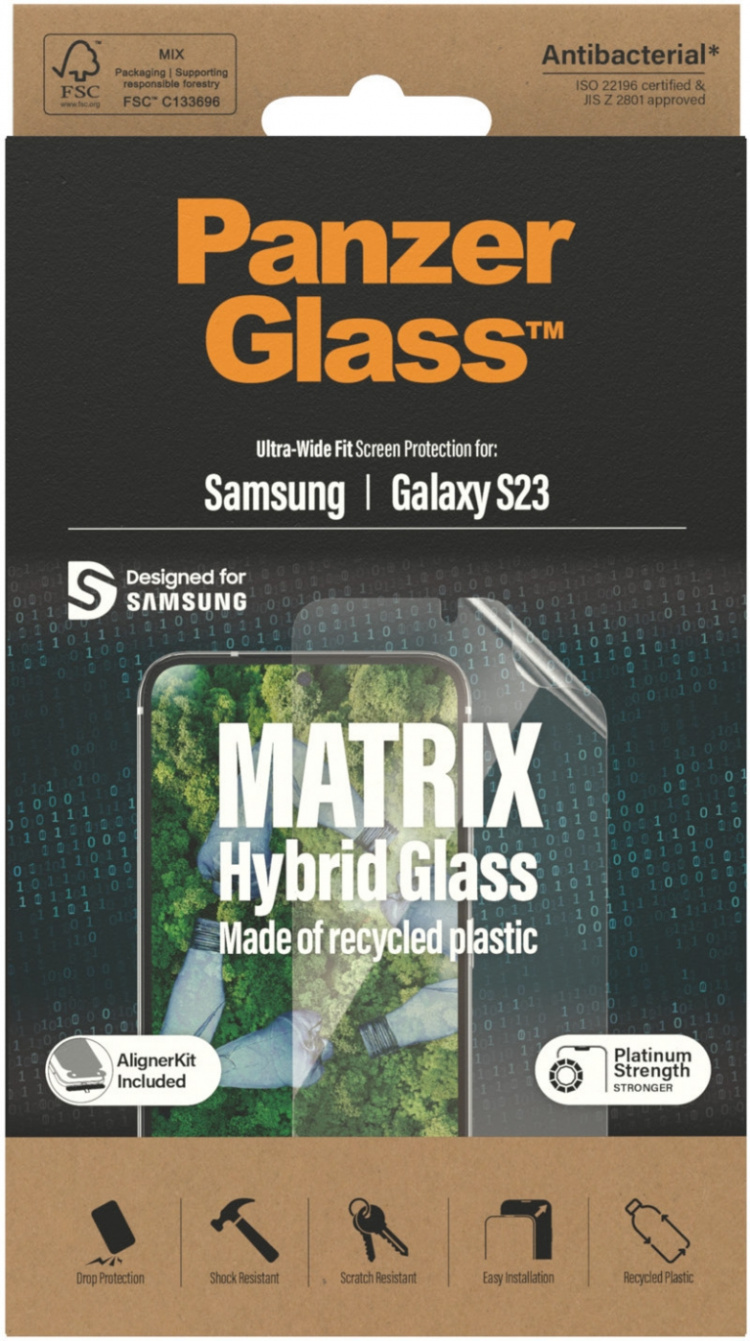 PanzerGlass Matrix Ultra-Wide Fit Alignerkit -suojakalvo, Samsung Galaxy S23