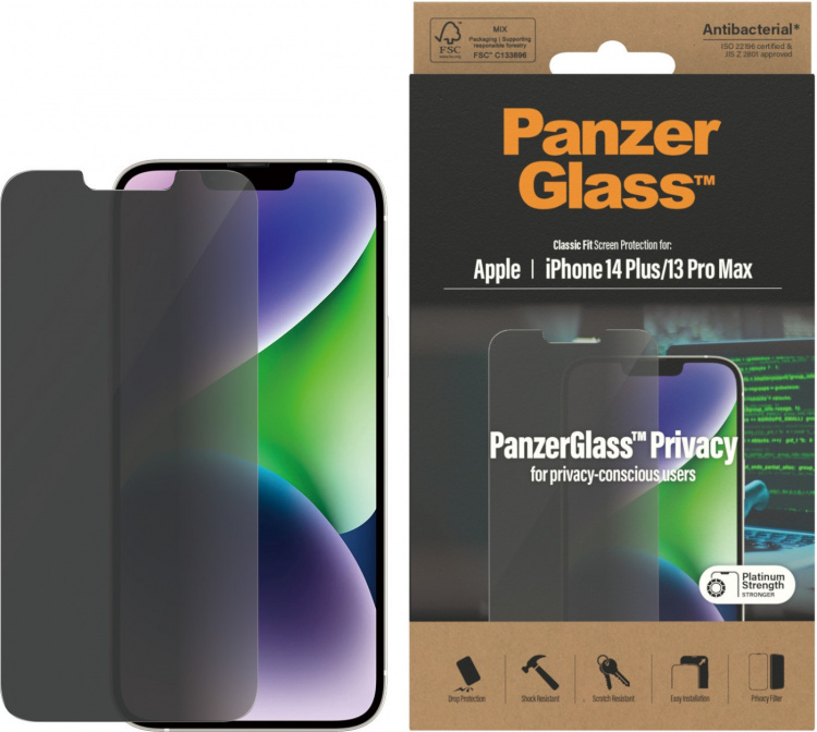 PanzerGlass Privacy -panssarilasi, iPhone 14 Plus / 13 Pro Max PanzerGlass Privacy -panssarilasi, iPhone 14 Plus / 13 Pro Max
