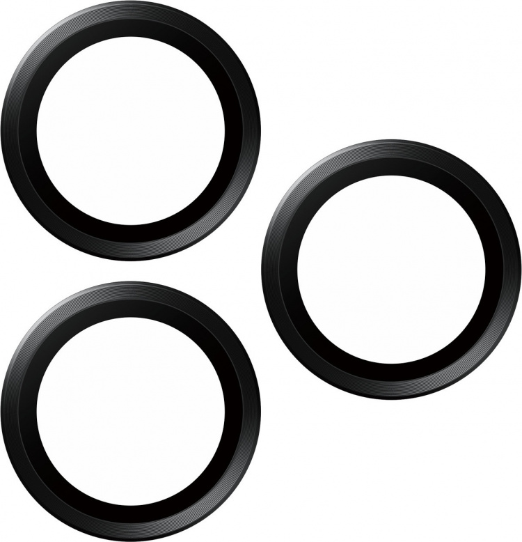 PanzerGlass Hoops -kameran linssinsuoja, iPhone 15 Pro / 15 Pro Max, musta titaani