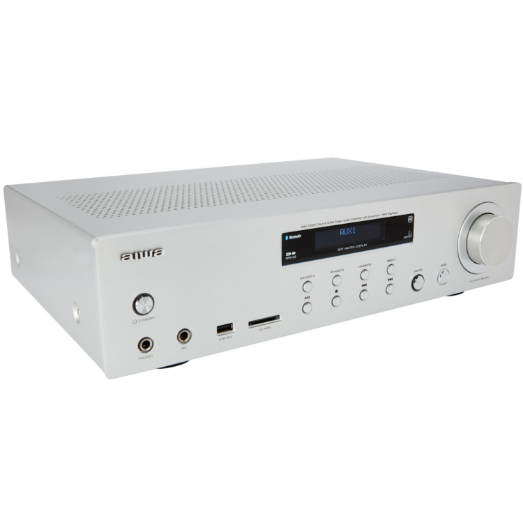 AIWA Förstärkare med Bluetooth 2 x 60 Watt RMS Silver