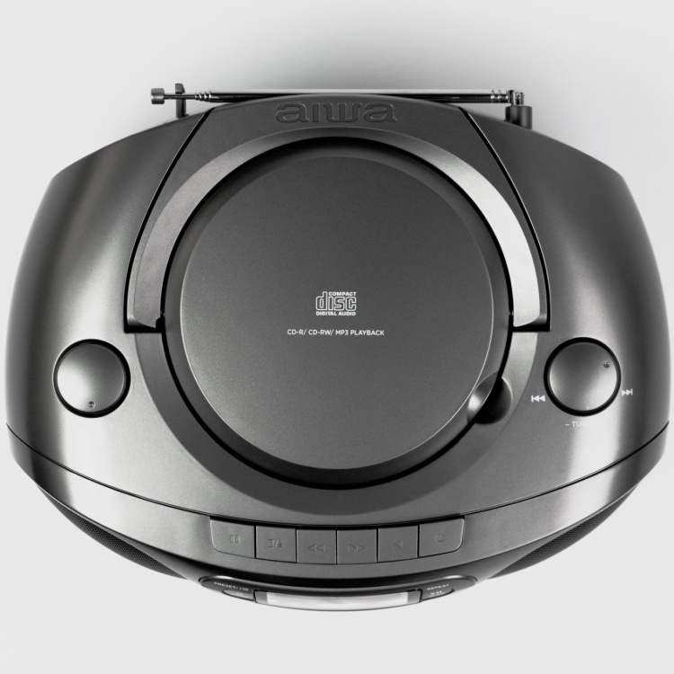 AIWA Kassettradio CD/FM-radio/Kassettband/USB/BT Mörkgrå