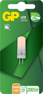 GP LED-lampun kapseli, G4, DIM, 1,7W (20W), 200lm GP LED-lampun kapseli, G4, DIM, 1,7W (20W), 200lm
