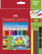 Faber-Castell Kolmikulmaiset lyijykynät Promo Pack 18+4+2 (201597)