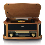 Lenco Puinen retro-levysoitin, jossa on Bluetooth® AM/FM-radio USB-koodaus CD-soitin, kasettisoitin ja sisäänrakennetut kaiuttimet Lenco Puinen retro-levysoitin, jossa on Bluetooth® AM/FM-radio USB-koodaus CD-soitin, kasettisoitin ja sisäänrakennetut kaiuttimet
