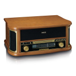 Lenco Puinen retro-levysoitin, jossa on Bluetooth® AM/FM-radio USB-koodaus CD-soitin, kasettisoitin ja sisäänrakennetut kaiuttimet Lenco Puinen retro-levysoitin, jossa on Bluetooth® AM/FM-radio USB-koodaus CD-soitin, kasettisoitin ja sisäänrakennetut kaiuttimet