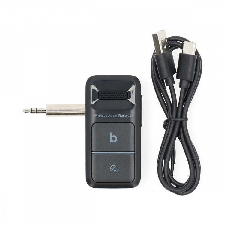 Nedis Bluetooth® Receiver | Audio / video / data connections output: USB-C™ Female / 1x 3.5 mm | AAC / SBC | Automatic power off function | Black