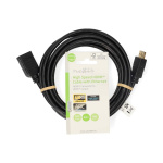 Nedis High Speed HDMI ™ Kaapeli Ethernet | HDMI™ liitin | HDMI™ Ulostulo | 4K@60Hz | ARC | 10.2 Gbps | 3.00 m | Pyöreä | PVC | Musta | Label Nedis High Speed HDMI ™ Kaapeli Ethernet | HDMI™ liitin | HDMI™ Ulostulo | 4K@60Hz | ARC | 10.2 Gbps | 3.00 m | Pyöreä | PVC | Musta | Label