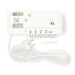 Nedis TV Vahvistin | Vahvistus: 20 dB | 47 - 694 MHz | Lähtöliitäntöjen määrä: 4 | Vahvistuksensäätö | Valkoinen