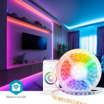 Nedis SmartLife LED-Nauha | Kylmä Valkoinen / Lämmin Valkoinen / RGB | SMD | 5.00 m | IP21 | 2700 - 6500 K | 960 lm | Android™ / IOS Nedis SmartLife LED-Nauha | Kylmä Valkoinen / Lämmin Valkoinen / RGB | SMD | 5.00 m | IP21 | 2700 - 6500 K | 960 lm | Android™ / IOS