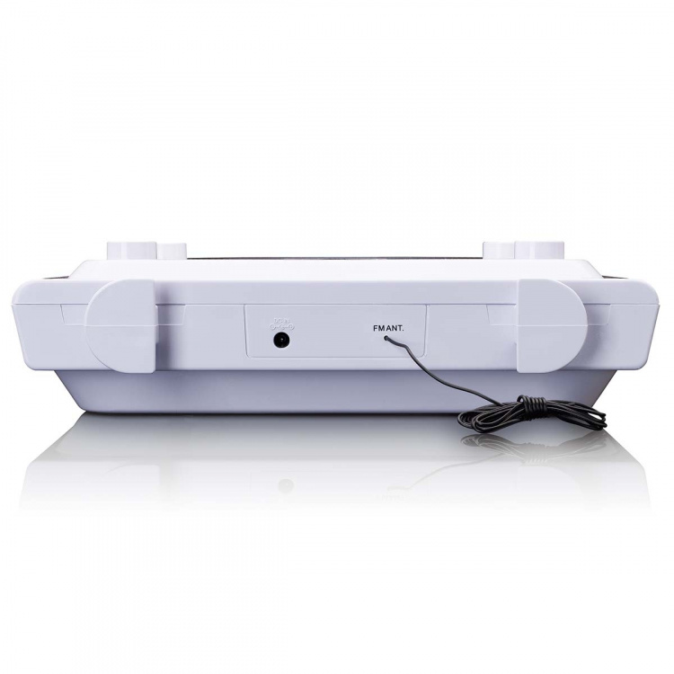 Lenco Keittiön kelloradio CD Bluetoothilla ja kaukosäätimellä Valkoinen