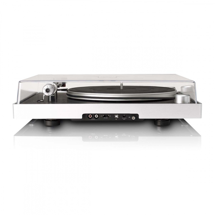 Lenco Levysoitin, jossa näkyvä hihnaveto, harjattu alumiinirunko ja Ortofon 2M RED kasetti Musta Lenco Levysoitin, jossa näkyvä hihnaveto, harjattu alumiinirunko ja Ortofon 2M RED kasetti Musta