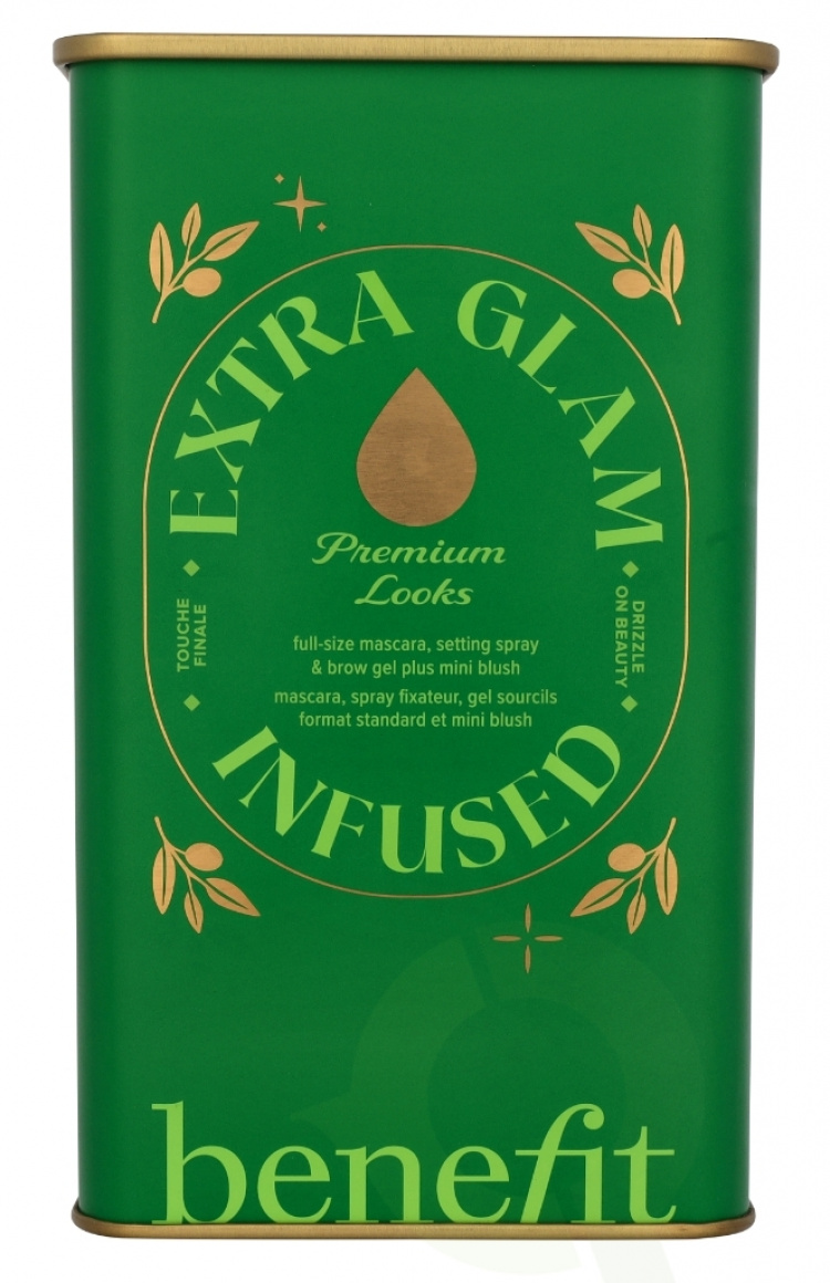 Benefit Extra Glam Infused Giftset 138 ml Porefessional Super Setter Spray 120ml/Fan Fest Mascara 8.5g/24hrBrowSetter 7ml/Crystah BOP Bronzer and Blush 2.5g