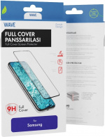 Wave Full Cover -panssarilasi, Samsung Galaxy A40, musta