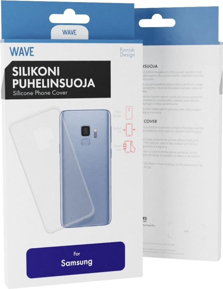 Wave silikonisuojus, Samsung Galaxy A41, läpinäkyvä Wave silikonisuojus, Samsung Galaxy A41, läpinäkyvä