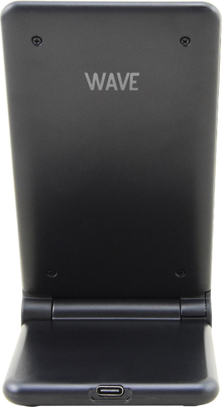 Wave Qi-pöytäteline 15W langattomalla latauksella, musta