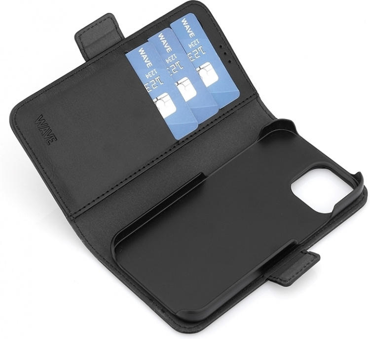 Wave Duo BookCase -suojakotelo, iPhone 13 mini, musta Wave Duo BookCase -suojakotelo, iPhone 13 mini, musta