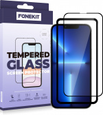 FoneKit Full Cover -panssarilasi, iPhone 14 Plus / 13 Pro Max, musta