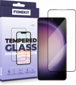 FoneKit Full Cover -panssarilasi, Samsung Galaxy S22 / S23, musta