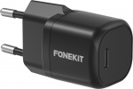 FoneKit Mini 20W -verkkovirtalaturi, USB-C, musta