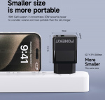 FoneKit Double 20W -laturi, USB-C + USB-A, musta