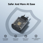 FoneKit GaN PD 65W -verkkovirtalaturi, USB-C, musta