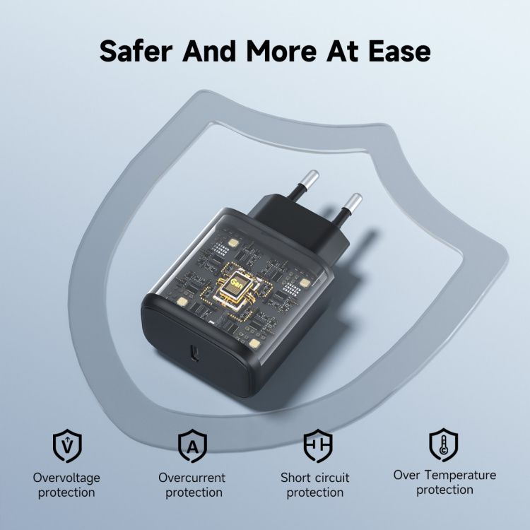 FoneKit GaN PD 65W -verkkovirtalaturi, USB-C, musta