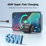 FoneKit GaN PD 65W -verkkovirtalaturi, USB-C, musta