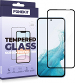 FoneKit Full Cover -panssarilasi, Samsung Galaxy A54 5G / S23 FE, musta