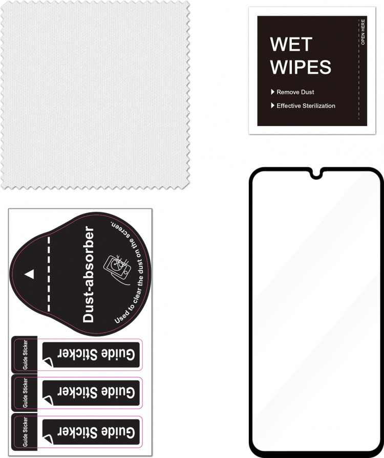 FoneKit Full Cover -panssarilasi, Samsung Galaxy A25, musta