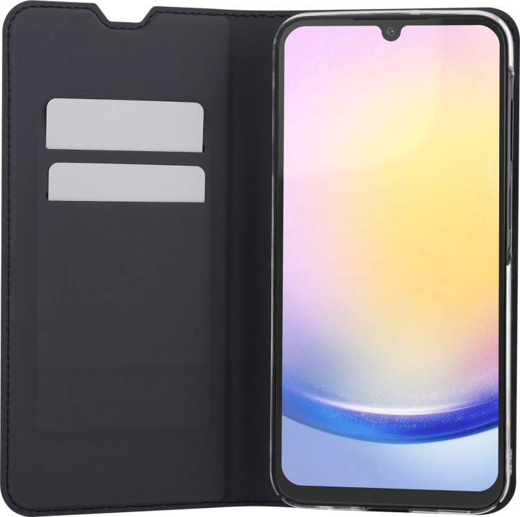 FoneKit BookCase -suojakotelo, Samsung Galaxy A25 5G, musta