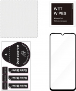 FoneKit Full Cover -panssarilasi, Samsung Galaxy A15, musta