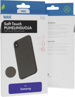 Wave Soft Touch Silikonisuoja, Samsung Galaxy A15, Musta