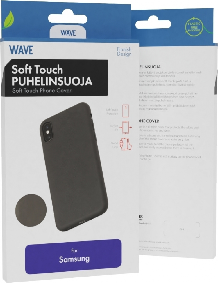 Wave Soft Touch Silikonisuoja, Samsung Galaxy A15, Musta