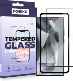 FoneKit Full Cover -panssarilasi, Samsung Galaxy S24 Ultra, musta