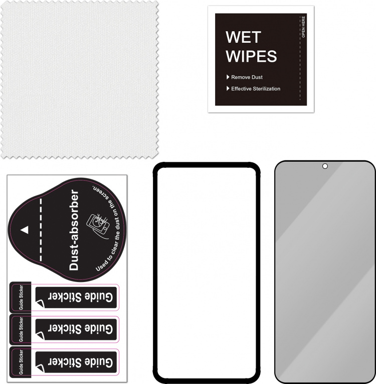 FoneKit Privacy+ Full Cover -panssarilasi, Galaxy S24, musta