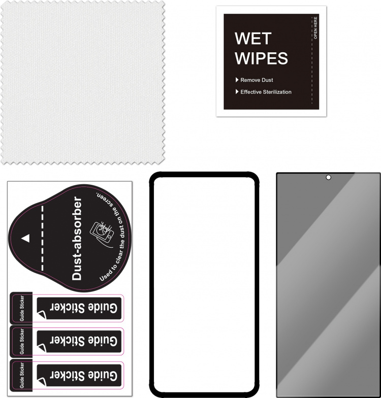 FoneKit Privacy+ Full Cover -panssarilasi, Galaxy S24 Ultra, musta