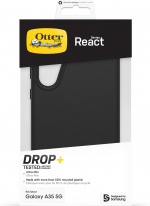 Otterbox React -suojakotelo, musta, Samsung Galaxy A35