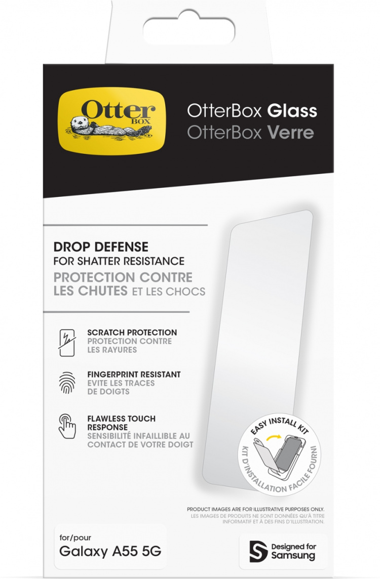 Otterbox Glass -suojakalvo, Samsung Galaxy A55, kirkas