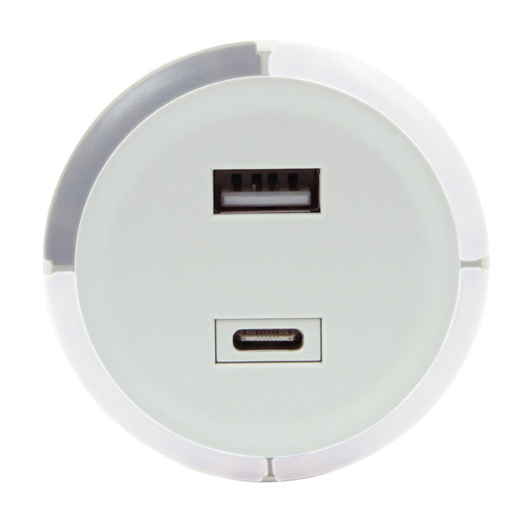CAPiDi Turva-ajastin USB A+C 1-4 3.4A Valkoinen