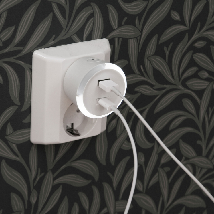 CAPiDi Turva-ajastin USB A+C 1-4 3.4A Valkoinen