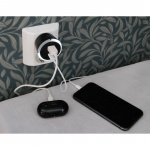 CAPiDi Turva-ajastin USB A+C 1-4 3.4A Musta